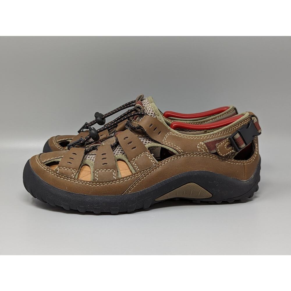 Dockers Men's Sport Sandals Fisherman Hiking Brown Bungee Shoes 90-21623 Size 7 - Picture 2 of 10